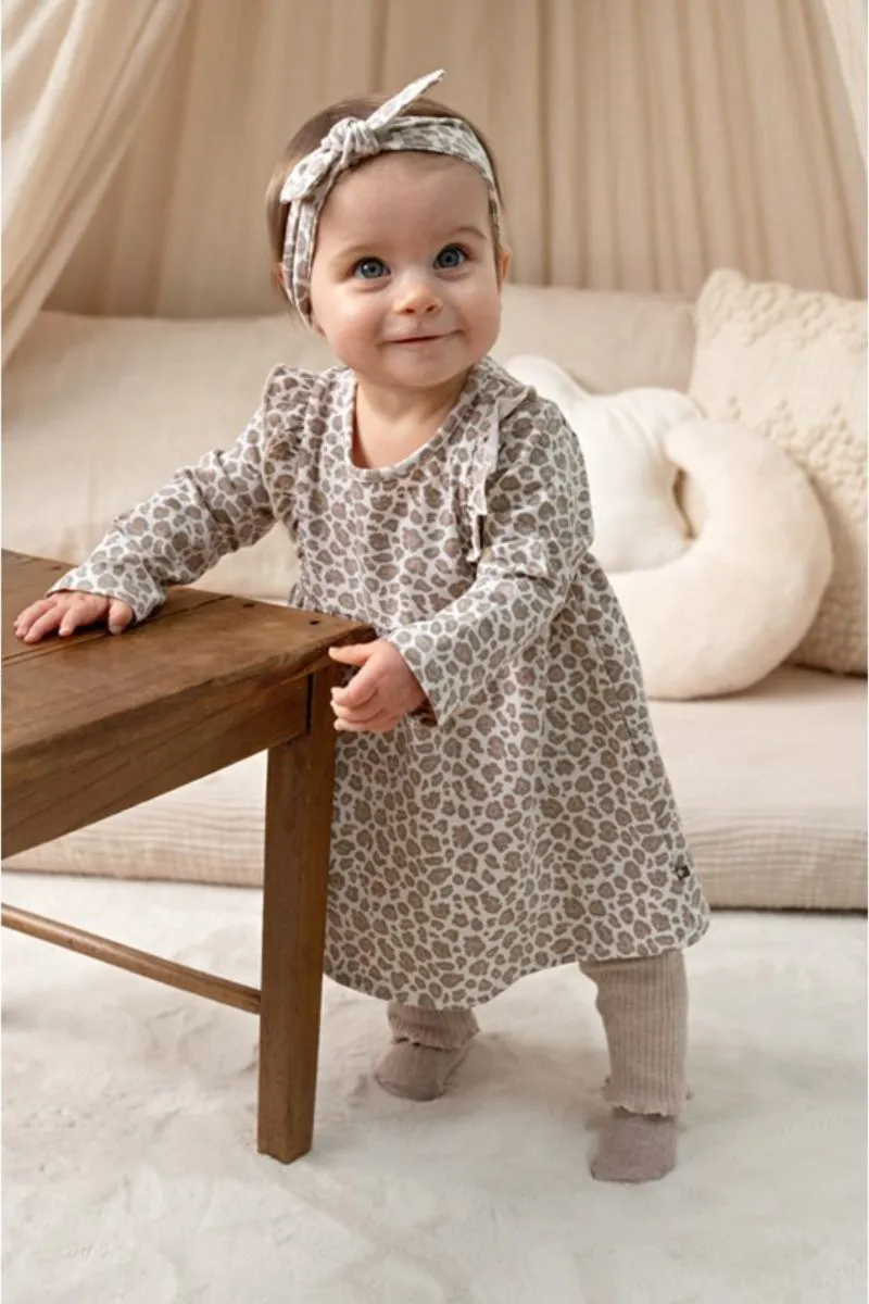 Feetje Jurk AOP Dress To Impress Offwhite Melange, jurk met all-over print